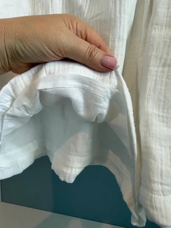 NWT Loft Outlet white lined shorts. XL. Gauze styling. Lightweight. Brand new! - Picture 6 of 12